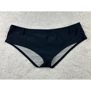 Liquid Blue Bikini Bottom Womens‎ 9 10 Swim Briefs Retro High Waist 90s